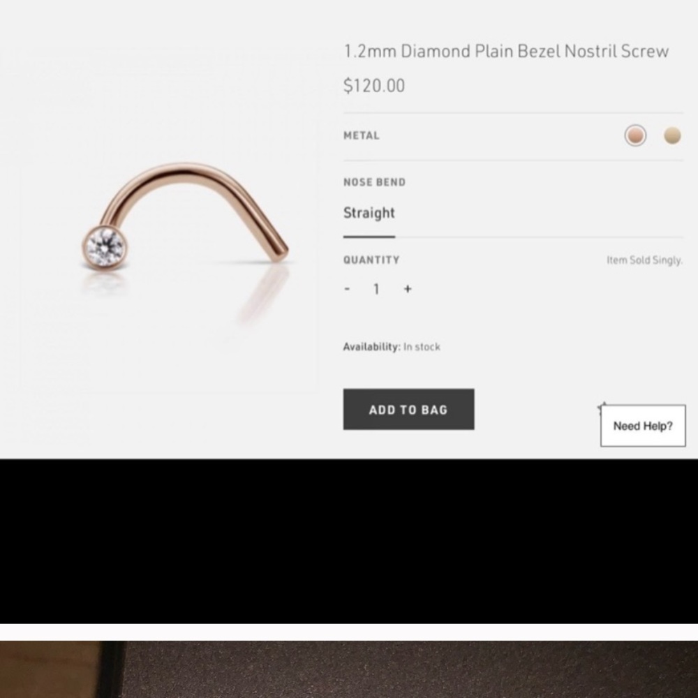 1.2mm Diamond Nostril Screw Maria Tash